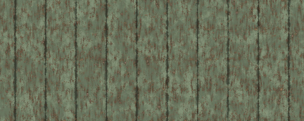 Fototapeta na wymiar 3d material green rusty old metal wall panel texture background