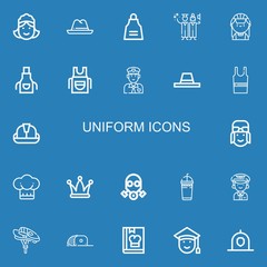 Editable 22 uniform icons for web and mobile