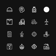 Editable 16 environment icons for web and mobile
