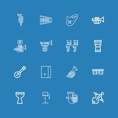 Editable 16 saxophone icons for web and mobile