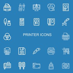 Editable 22 printer icons for web and mobile