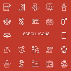 Editable 22 scroll icons for web and mobile