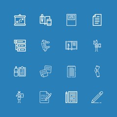 Editable 16 notepad icons for web and mobile