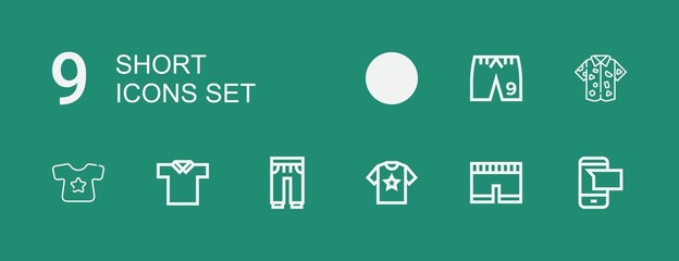 Editable 9 short icons for web and mobile