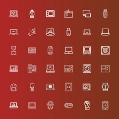 Editable 36 touch icons for web and mobile