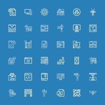 Editable 36 program icons for web and mobile