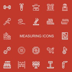 Editable 22 measuring icons for web and mobile