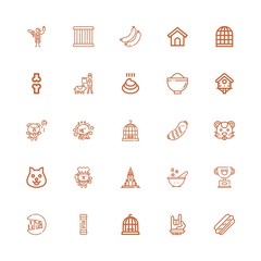 Editable 25 dog icons for web and mobile