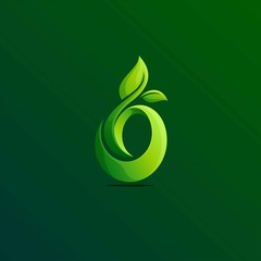 leaf logo design vector illustration