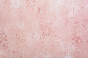 Light pink stone or slate wall. Grunge background. Top view