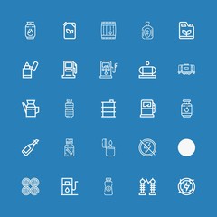 Editable 25 gasoline icons for web and mobile