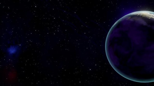 3D planet earth in space