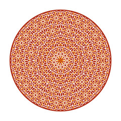 Vector Asian Geometric Mandala Frame