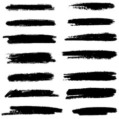 Set of vector brush strokes.Collection of vector brush hand drawn graphic element. grunge background.