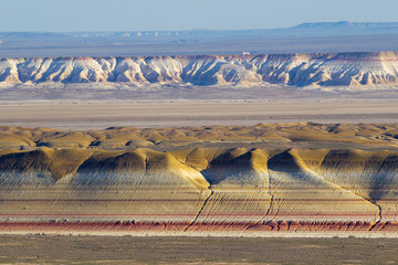 Colorful rocks in the Kazakhstan steppe