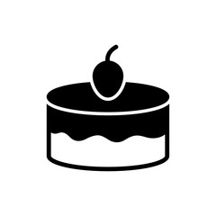 cake - birthday cake icon vector design template