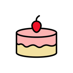 cake - birthday cake icon vector design template