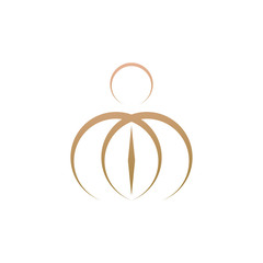 ring gold circle logo vector