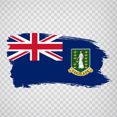 Flag British Virgin Islands  from brush strokes. Flag British Virgin Islands on transparent background for your web site design, app, UI. UK. Stock vector.  EPS10.