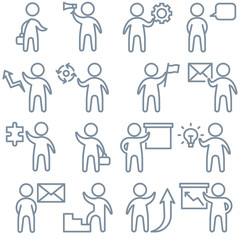 Business people icons pattern. Teamwork people seamless background. Recruitment Seamless pattern vector illustration