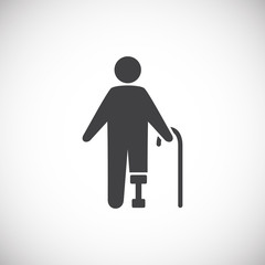 Human disability related icon on background for graphic and web design. Creative illustration concept symbol for web or mobile app
