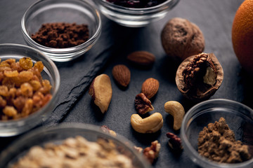 Ingredients for healthy fitness cookies	