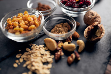 Ingredients for healthy fitness cookies	