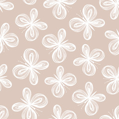 Vintage seamless pattern with butterflies.