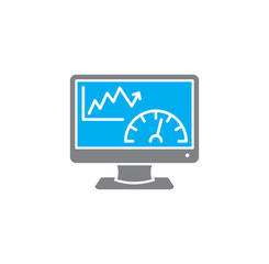 High performance related icon on background for graphic and web design. Creative illustration concept symbol for web or mobile app