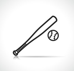 Vector baseball icon on white background