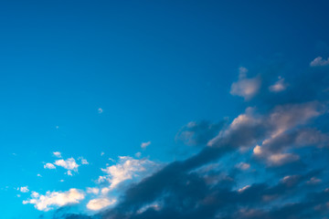 Evening sky with white clouds