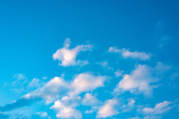 Evening sky with white clouds