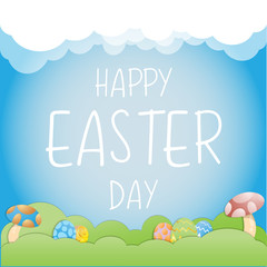 Easter eggs vector image for holiday content.