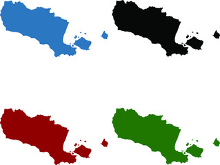 South Bangka City Map, Bangka Belitung, Indonesia