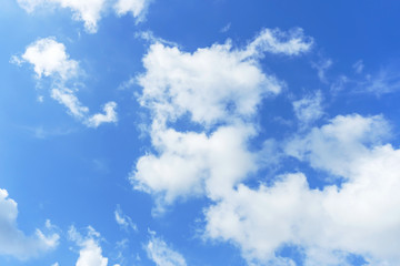 Sky and clouds with a beautiful light in the twilight