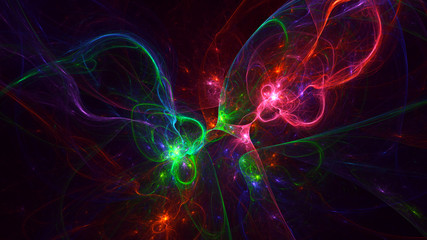Obraz premium Fractal 3D rendering abstract and shiny background
