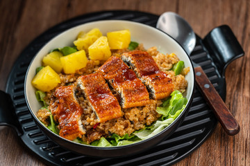 Anago-don(bowl of rice topped with conger eel)