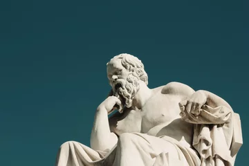 Keuken foto achterwand Athene Statue of the ancient Greek philosopher Socrates in Athens, Greece. 