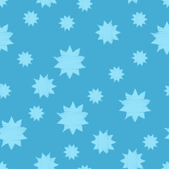 Seamless background with drawn stars. Night sky. Vector illustration for web design or print.