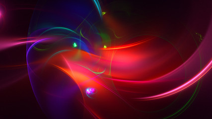 Fractal 3D rendering abstract and shiny background