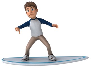 3D cartoon character fun teenager