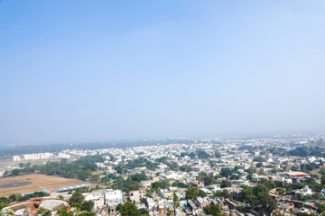 Aerial view of the city