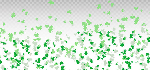 Fototapeta na wymiar green lucky decorative shamrocks leafs. Vector