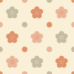 Cute Sakura Flower Pattern,Traditional Japanese style,Seamless Floral Ditsy Print,new year pattern.