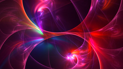 Fractal 3D rendering abstract and shiny background