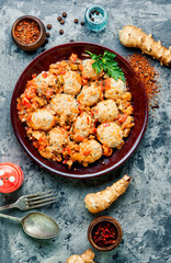 Steam diet cutlets.