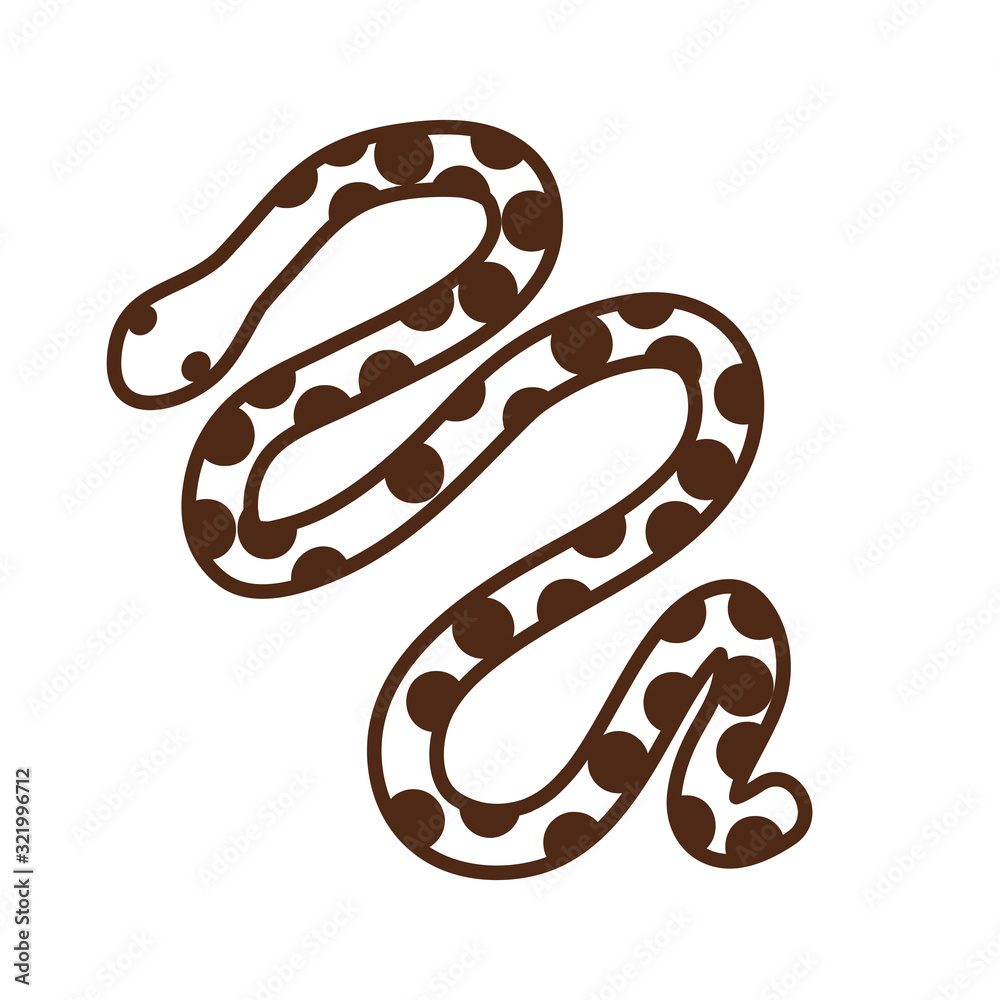 Sticker cute snake wild animal character icon