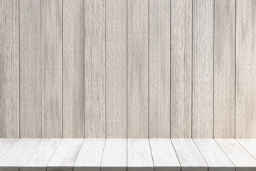 3d rendering,White shelf wooden table background for product display, white wood texture background