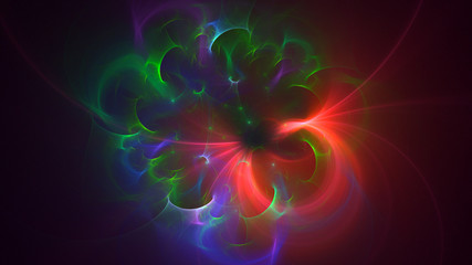 Fractal 3D rendering abstract and shiny background