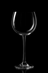 Empty glass silhouette isolated on black background